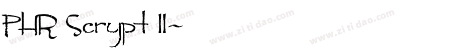 PHR Scrypt II字体转换